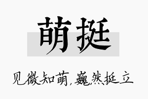 萌挺名字的寓意及含义