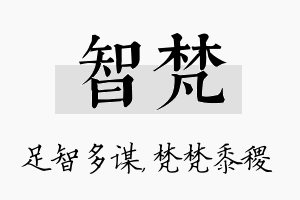 智梵名字的寓意及含义