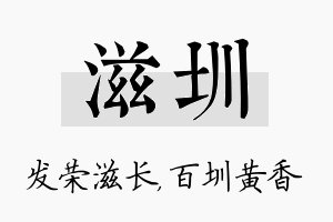 滋圳名字的寓意及含义