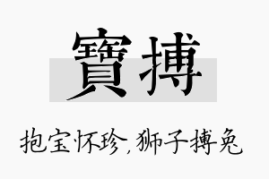 宝搏名字的寓意及含义