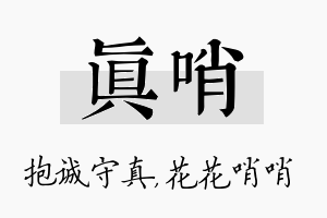 真哨名字的寓意及含义