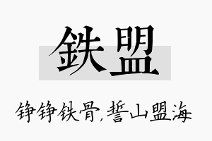 铁盟名字的寓意及含义