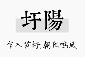 圩阳名字的寓意及含义