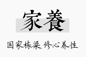 家养名字的寓意及含义