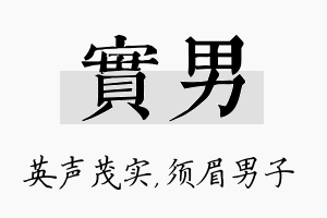 实男名字的寓意及含义