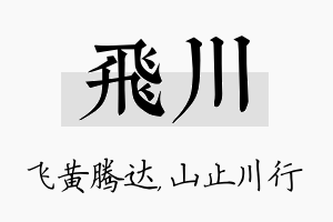 飞川名字的寓意及含义