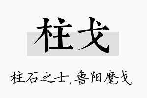 柱戈名字的寓意及含义