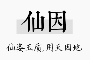 仙因名字的寓意及含义