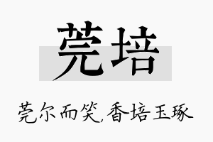 莞培名字的寓意及含义