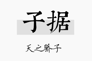 子据名字的寓意及含义