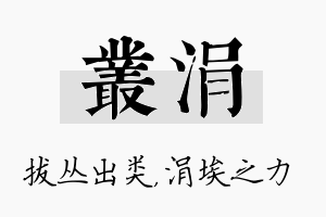 丛涓名字的寓意及含义