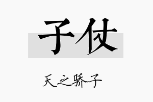 子仗名字的寓意及含义