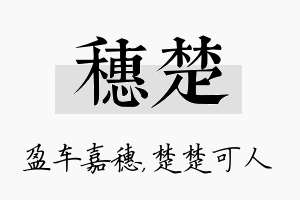 穗楚名字的寓意及含义