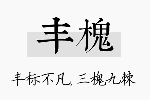 丰槐名字的寓意及含义