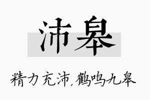 沛皋名字的寓意及含义