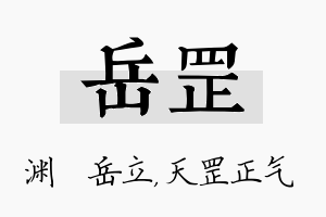 岳罡名字的寓意及含义