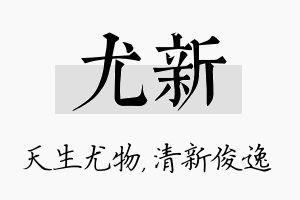 尤新名字的寓意及含义