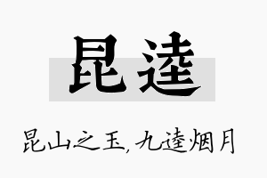 昆逵名字的寓意及含义