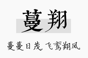 蔓翔名字的寓意及含义