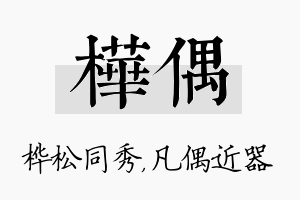 桦偶名字的寓意及含义