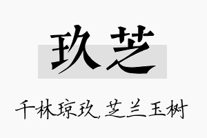 玖芝名字的寓意及含义