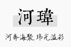 河玮名字的寓意及含义