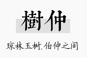 树仲名字的寓意及含义