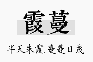 霞蔓名字的寓意及含义