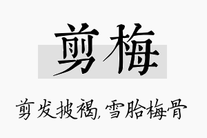 剪梅名字的寓意及含义