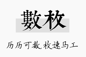 数枚名字的寓意及含义