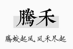 腾禾名字的寓意及含义