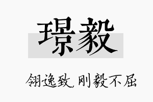 璟毅名字的寓意及含义