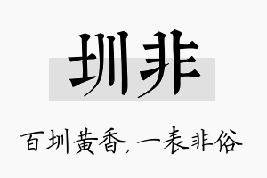 圳非名字的寓意及含义