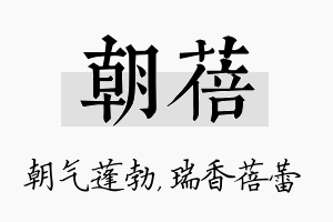 朝蓓名字的寓意及含义