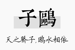 子鸥名字的寓意及含义