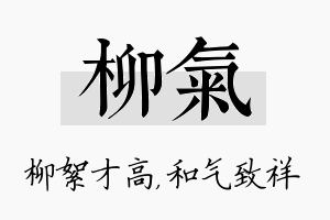 柳气名字的寓意及含义