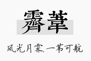 霁苇名字的寓意及含义