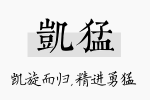 凯猛名字的寓意及含义