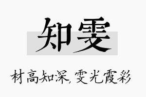 知雯名字的寓意及含义