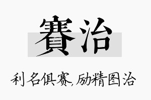 赛治名字的寓意及含义