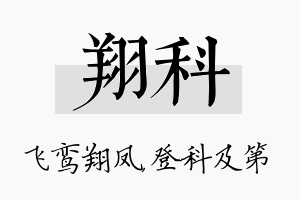 翔科名字的寓意及含义