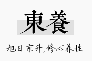 东养名字的寓意及含义