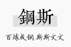 钢斯名字的寓意及含义