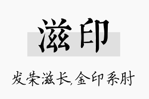 滋印名字的寓意及含义