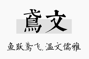 鸢文名字的寓意及含义