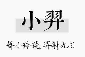 小羿名字的寓意及含义