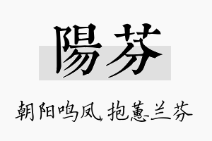 阳芬名字的寓意及含义