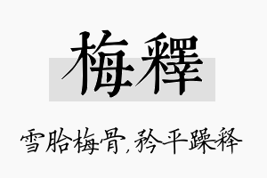 梅释名字的寓意及含义