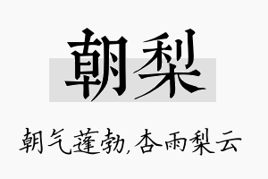 朝梨名字的寓意及含义