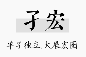 孑宏名字的寓意及含义